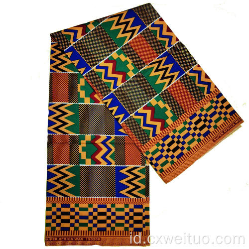 100% Fashion Polyester Kain Cetak Lilin Afrika